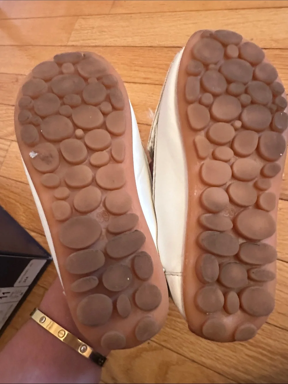 Kids White Moccasin Slip-On Shoes
